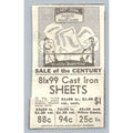 1931 Cast Iron Sheets & Pillow Cases Sale of the Century Print Ad Chicago
