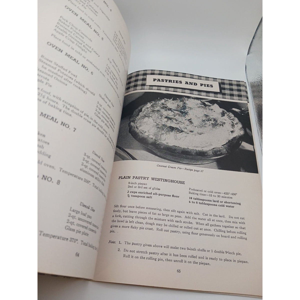 Vintage Westinghouse Electric Range Cookbook 1947 Recipes Manual