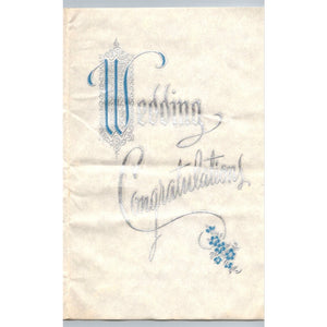Vintage Keating Wedding Congratulations Greeting Card Foil Accent 25K304
