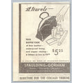 1930s Chicago Tribune Ad Spaulding Gorham Leather Travel Bottle Case Ephemera