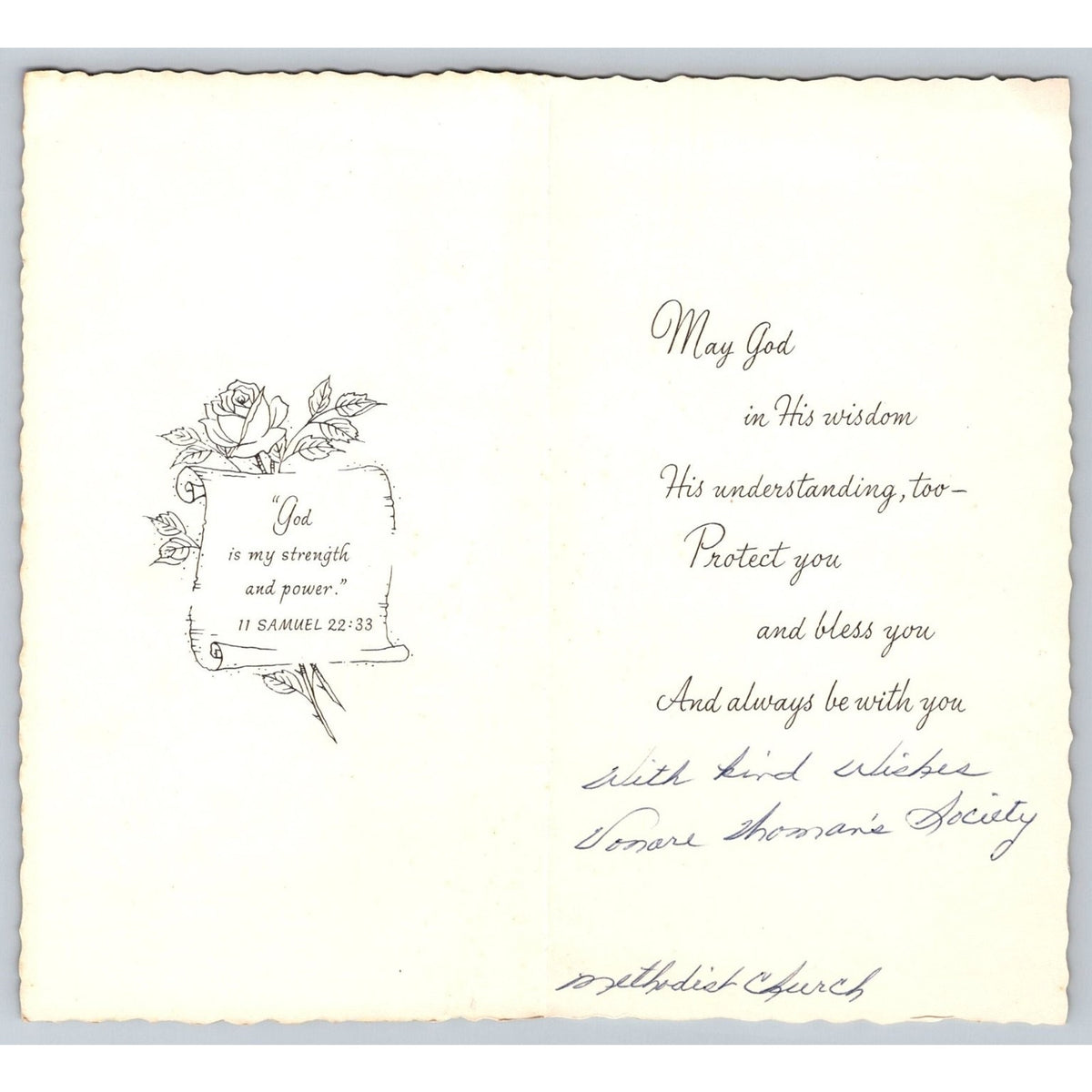Vintage Get Well Soon Greeting Card Religious Holy Bible Floral Made in USA