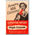 1950s Carnation Instant Dry Milk Magic Crystals Recipe Flyer Brochure Ad Vintage