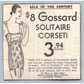 1920s Gossard Solitaire Corset Lingerie Advertisement Chicago Ephemera