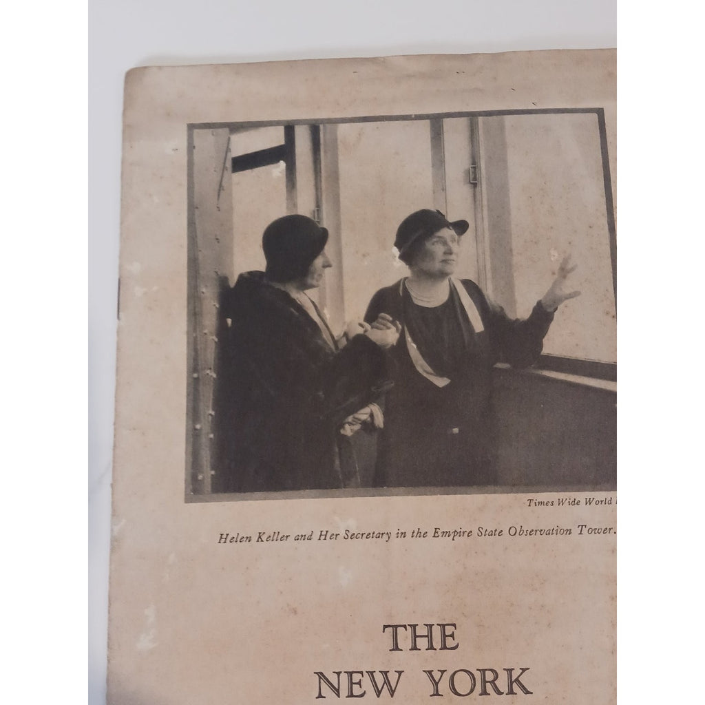 1932 Helen Keller Empire State Building NY Brochure Ephemera Times Wide Photo