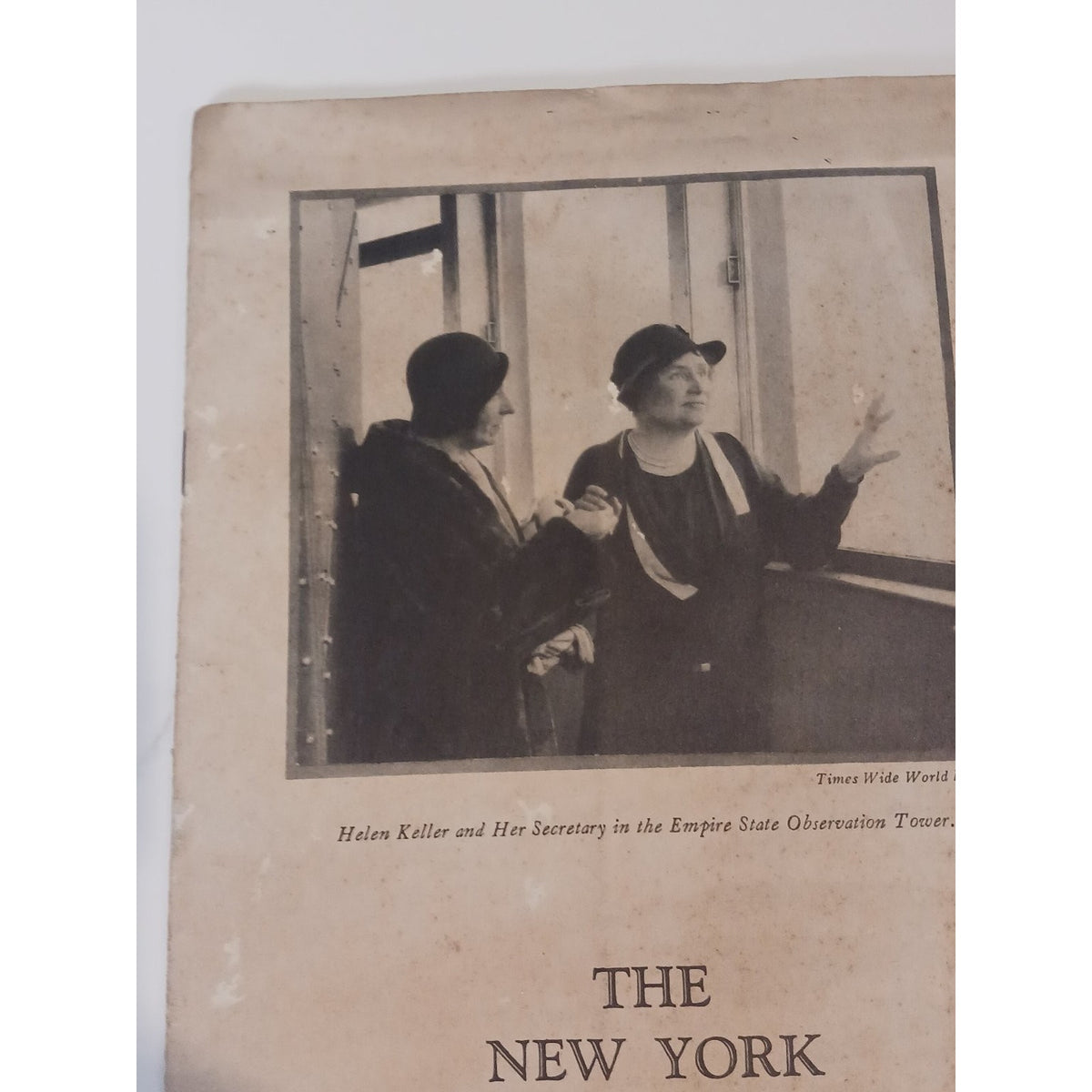 1932 Helen Keller Empire State Building NY Brochure Ephemera Times Wide Photo