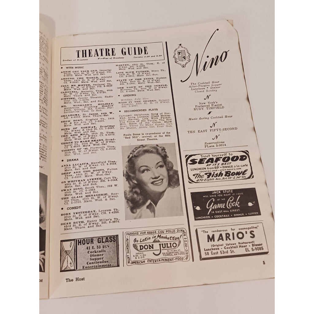 1946 Metropolitan Host NYC Weekly Guide Bill Callahan Broadway Call Me Mister