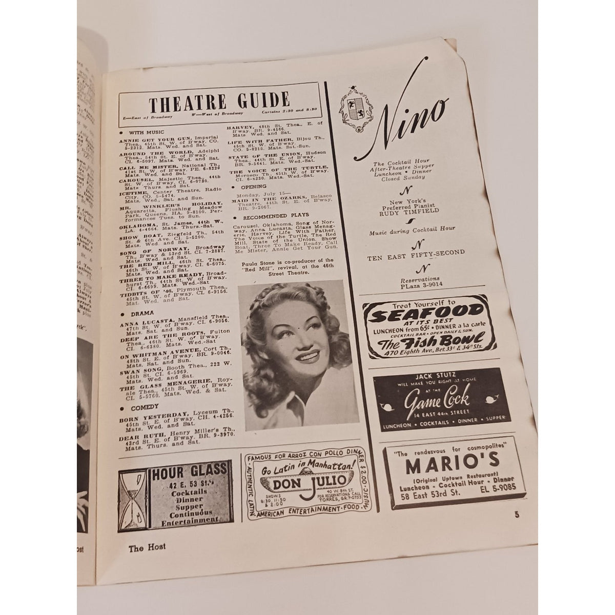 1946 Metropolitan Host NYC Weekly Guide Bill Callahan Broadway Call Me Mister