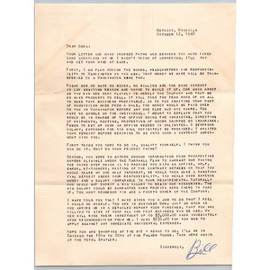 1948 Business Proposal Letters Detroit & Tn Ephemera Marshall Plan Nora Kefauver