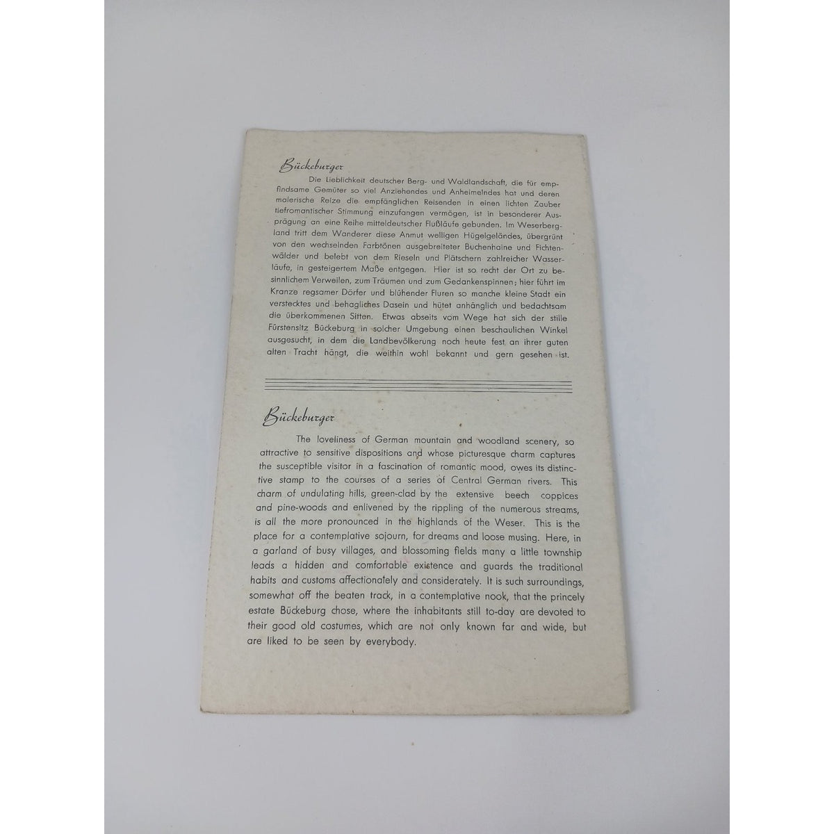 1937 SS Bremen Norddeutscher Lloyd Menu Brochure German Folk Dress Bückeburg
