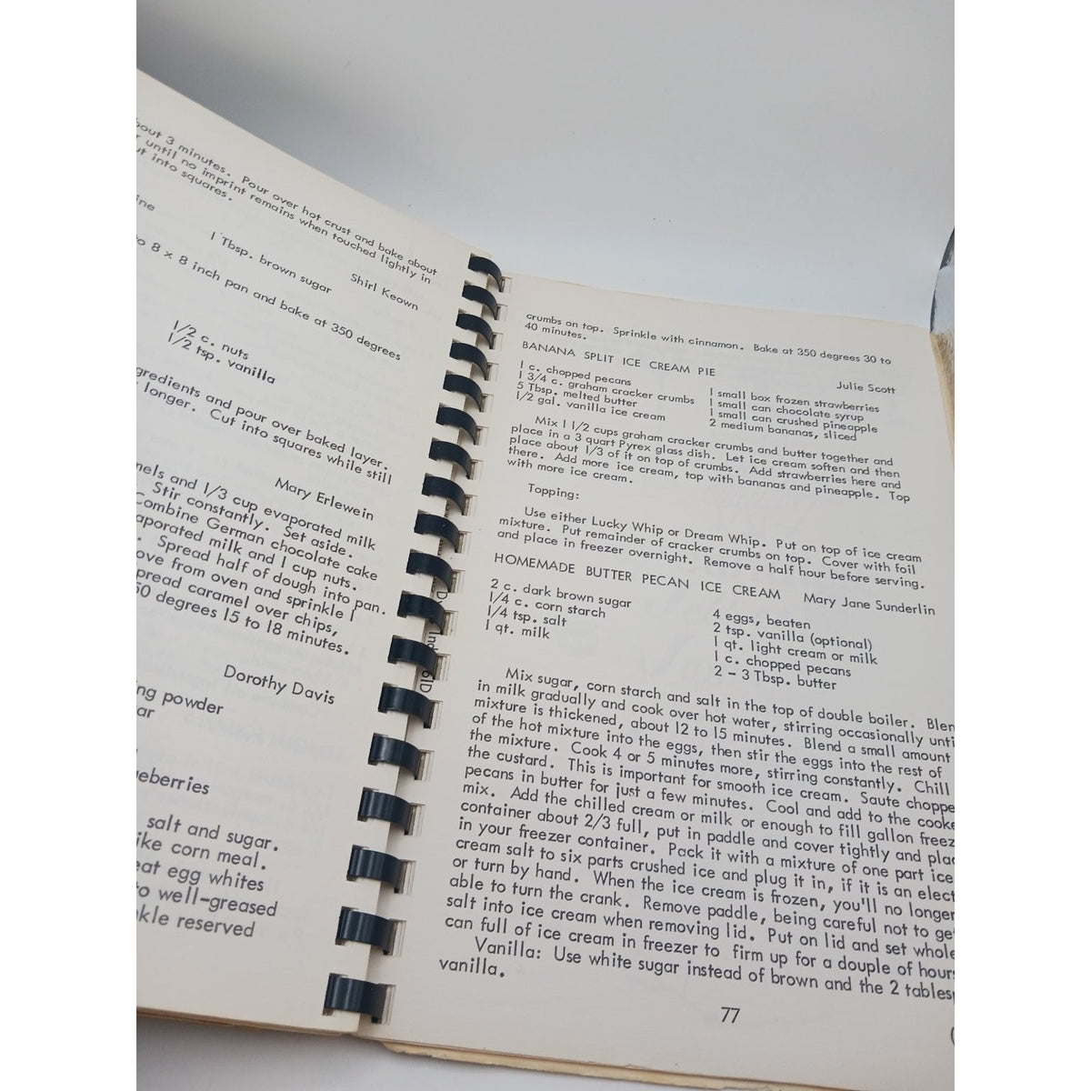 Favorite Recipes Cook Book Dyer United Methodist Church 1979 Community Spiral