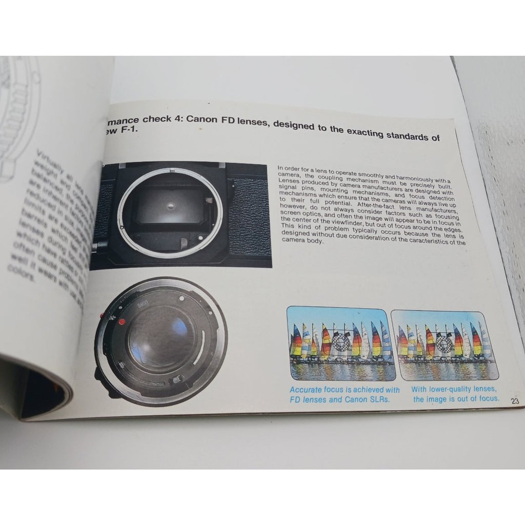 Canon Lens Wonderland New FD Lens Guide Book Manual English Edition Vintage