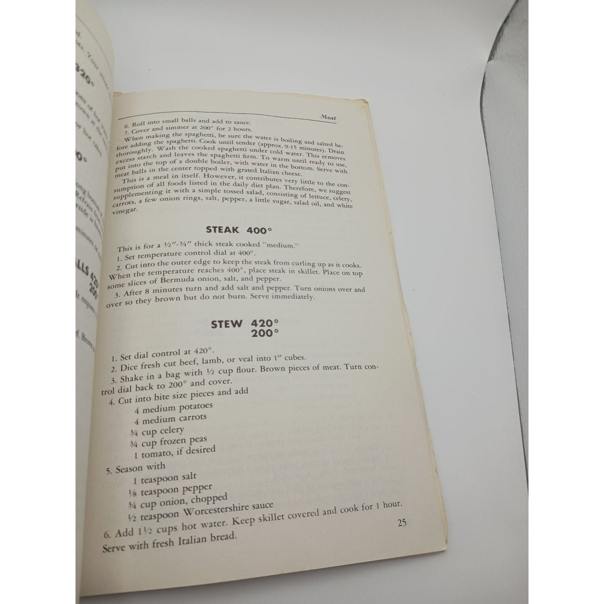Lasko Square Meal Recipes Booklet Automatic Electric Skillet Vintage