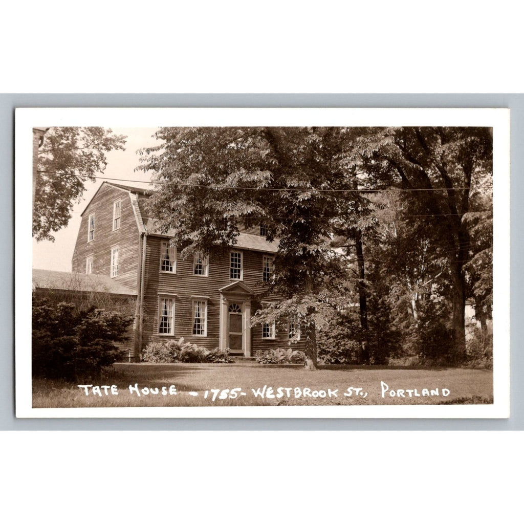 Tate House 1755 Westbrook St Portland Maine RPPC Real Photo Postcard Historic