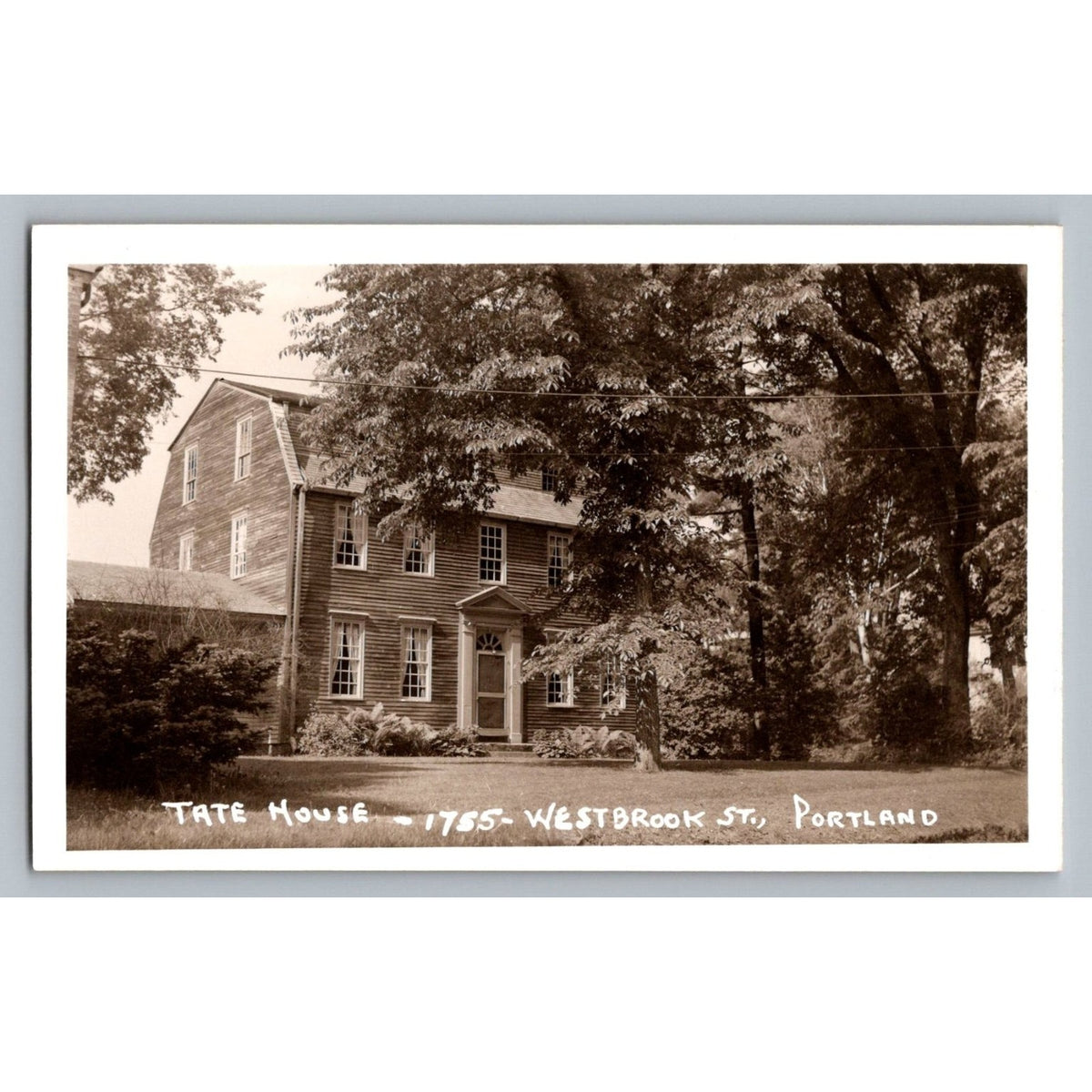 Tate House 1755 Westbrook St Portland Maine RPPC Real Photo Postcard Historic