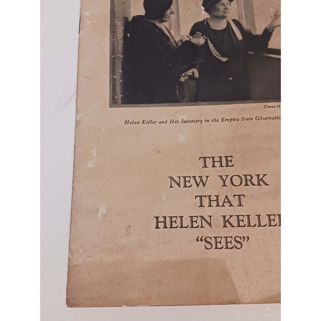 1932 Helen Keller Empire State Building NY Brochure Ephemera Times Wide Photo