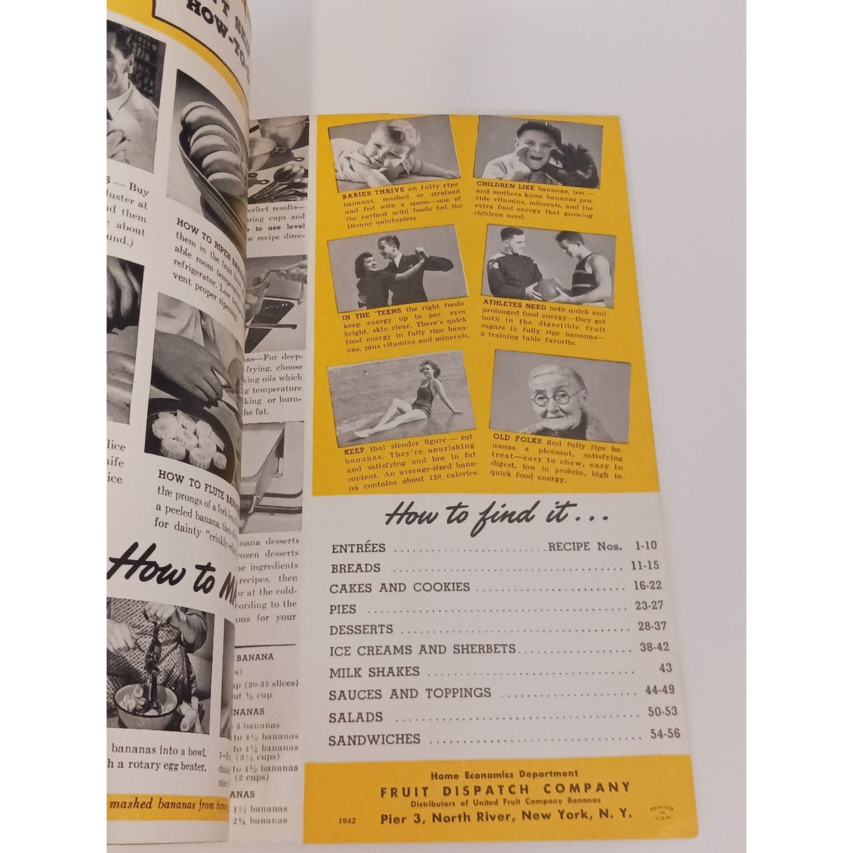 1940s 50s United Fruit Co Banana Recipe Booklet Vintage Ephemera