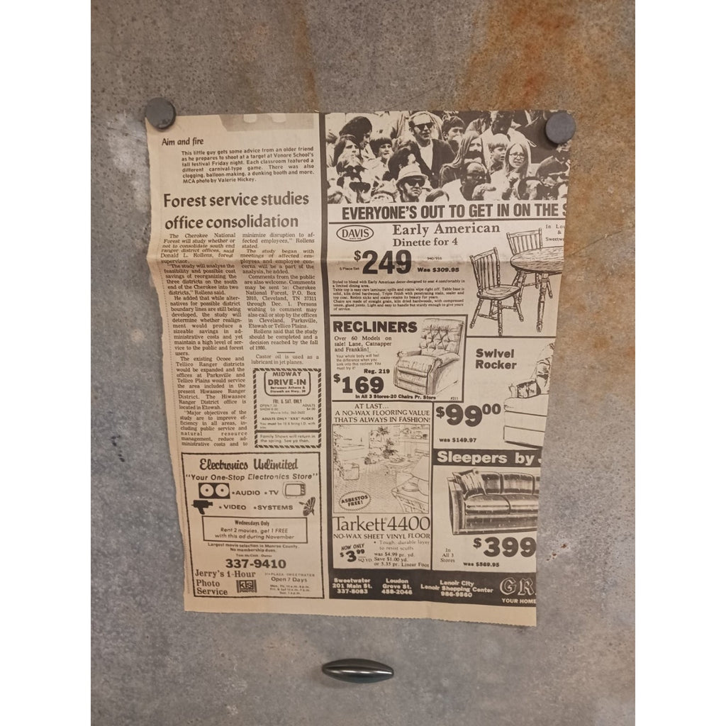 VTG 1980s HARRELL'S IGA Grocery Store Ad Sweetwater TN Coke Pepsi Food Prices