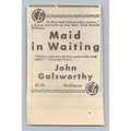 1931 John Galsworthy Maid in Waiting Book Ad Scribner's Literature Ephemera