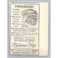 1933 Chicago Madame May Progresso Permanent Waves Flapper Hair Salon Ad Ephemera
