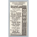 1933 State Lake Theater Chicago Vaudeville Revue Movie Ad Loretta Young Jay C