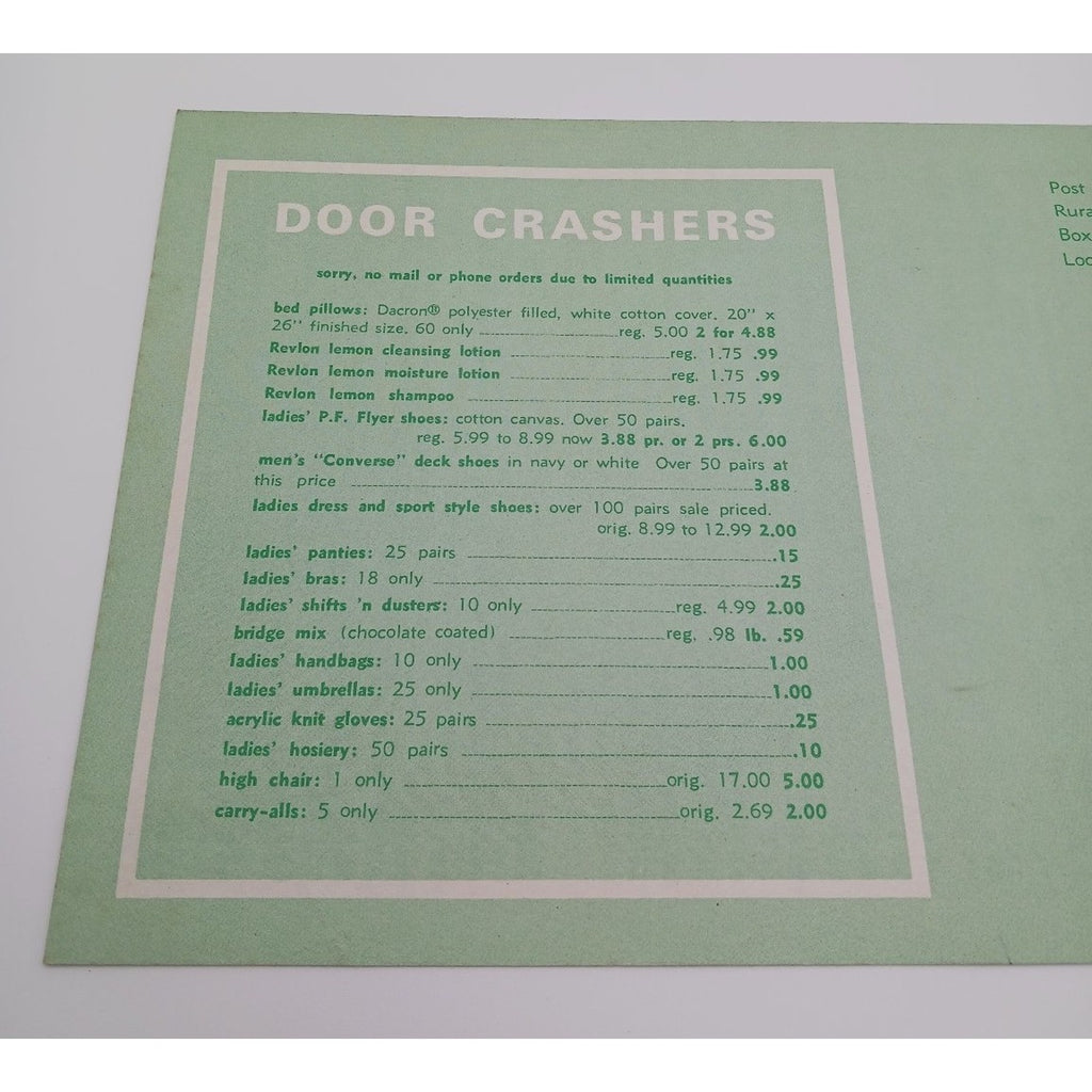 Vintage Miller's Athens Department Store 72nd Anniversary Sale Flyer 1960s Tn