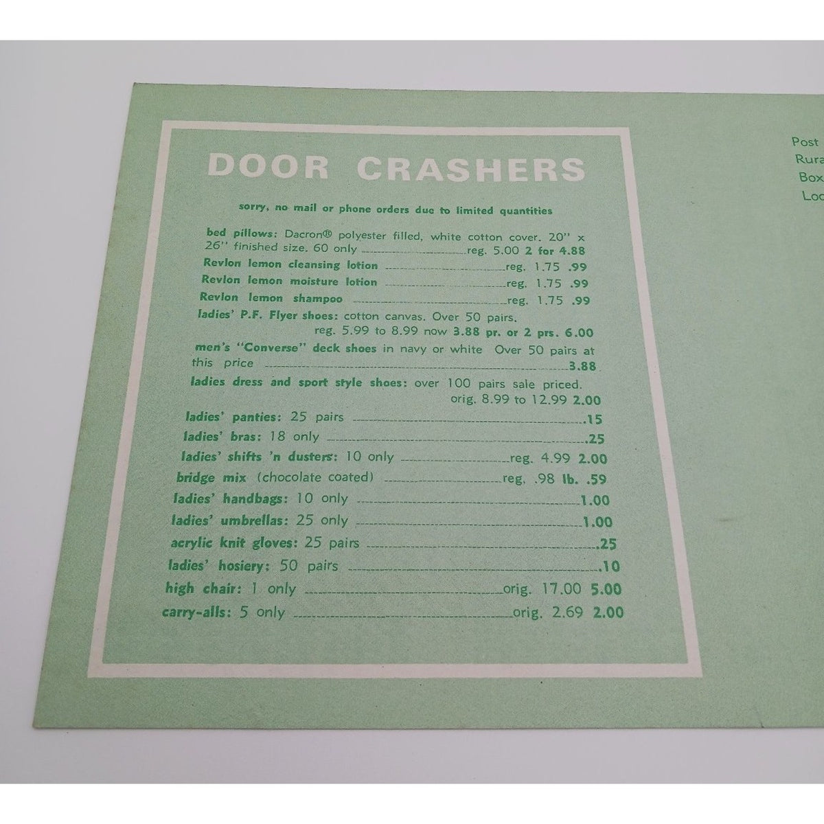 Vintage Miller's Athens Department Store 72nd Anniversary Sale Flyer 1960s Tn