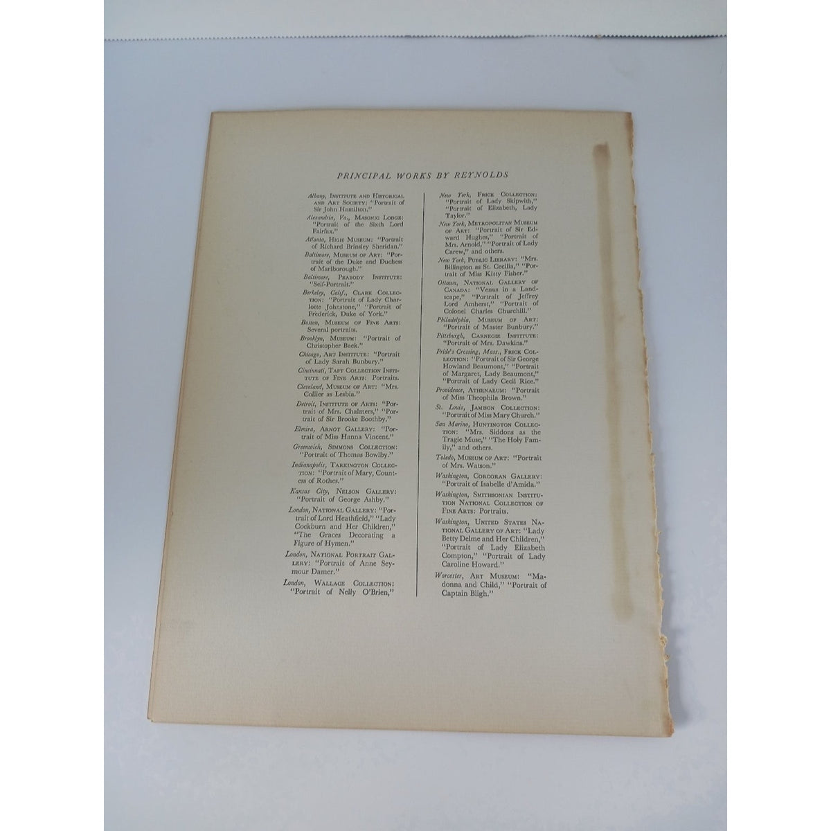 1939 Reynolds The Age of Innocence Art Print Book Plate
