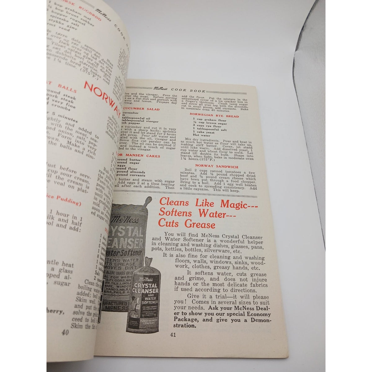 McNess Recipes From Round The World Cookbook Booklet Vintage International
