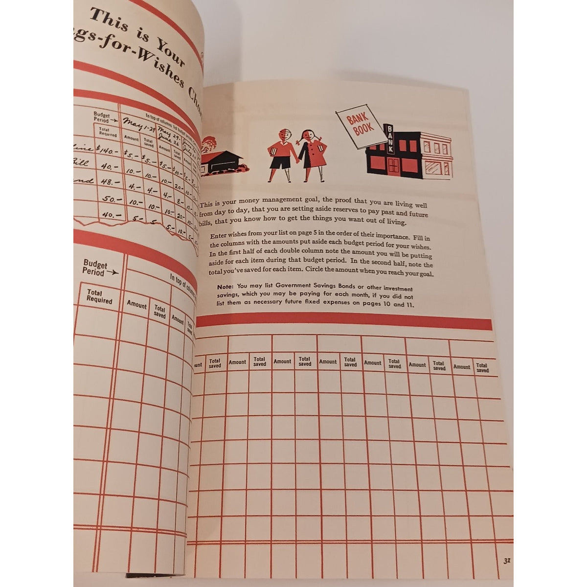 1951 Household Finance Money Management Budget Planner Booklet Mid Century