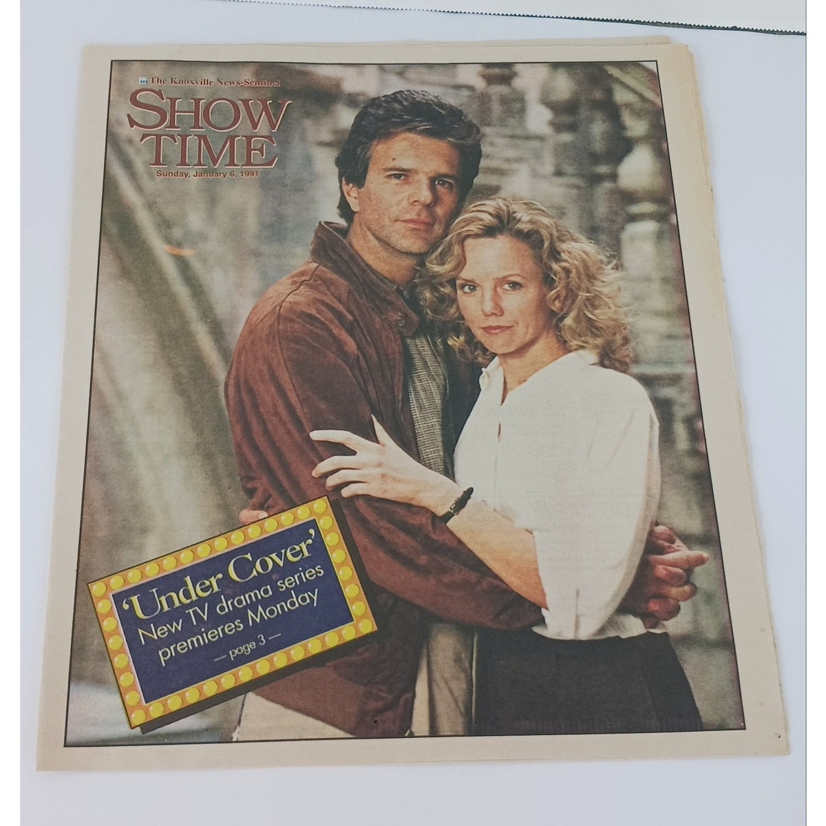1991 Knoxville News Sentinel SHOW TIME TV Under Cover Linda Purl Anthony Denison