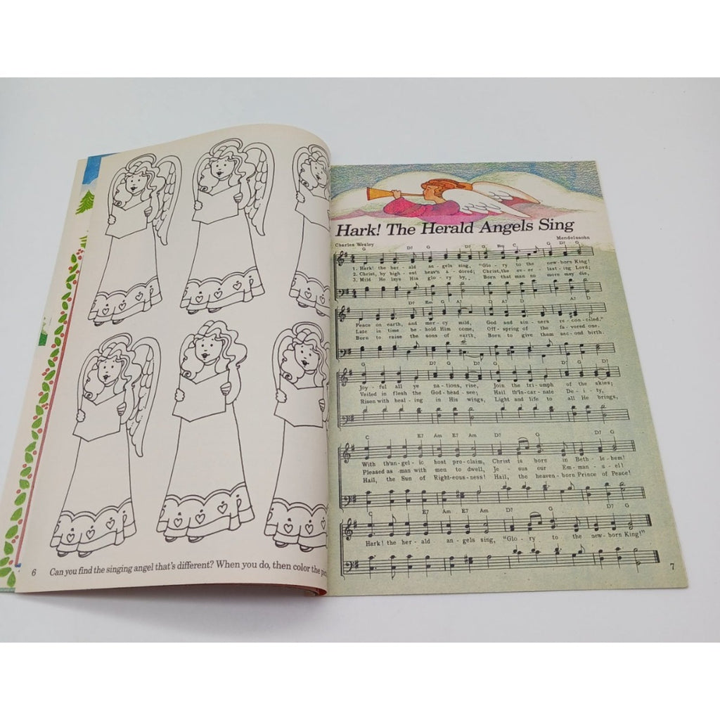 Unused 1985 Shoney's Special Christmas Songs Activities Booklet Book Children