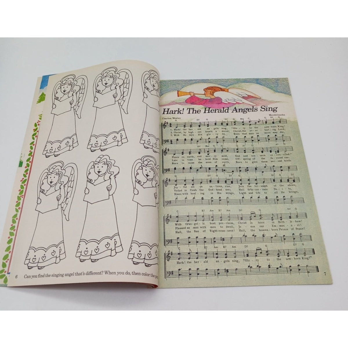 Unused 1985 Shoney's Special Christmas Songs Activities Booklet Book Children