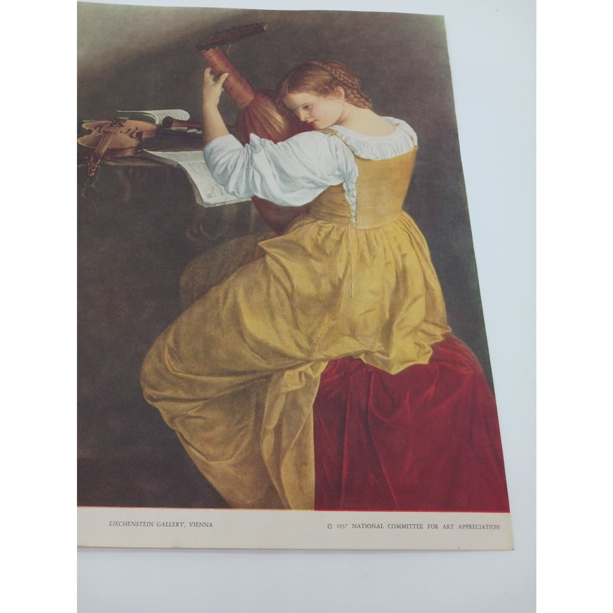 1937 Print The Lute Player Caravaggio National Committee For Art Appreciation