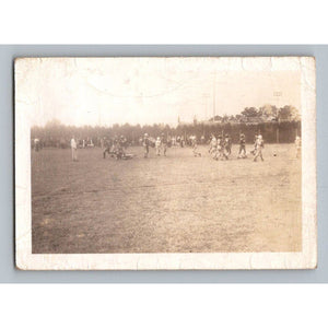 Football Game 1940s 50s Snapshot Photo Players Action Field Sports Elyria Oh