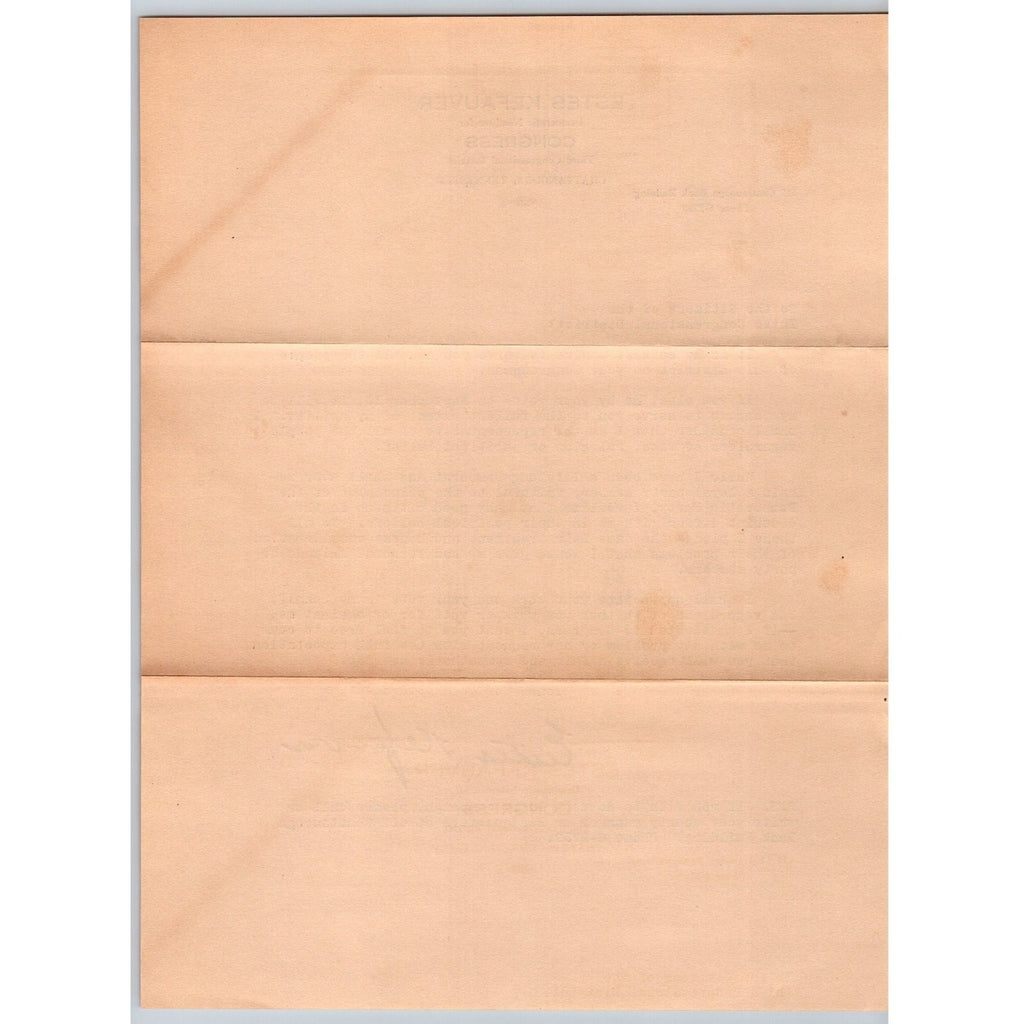 c1939 Estes Kefauver Chattanooga Congress Campaign Letter & Envelope Ephemera