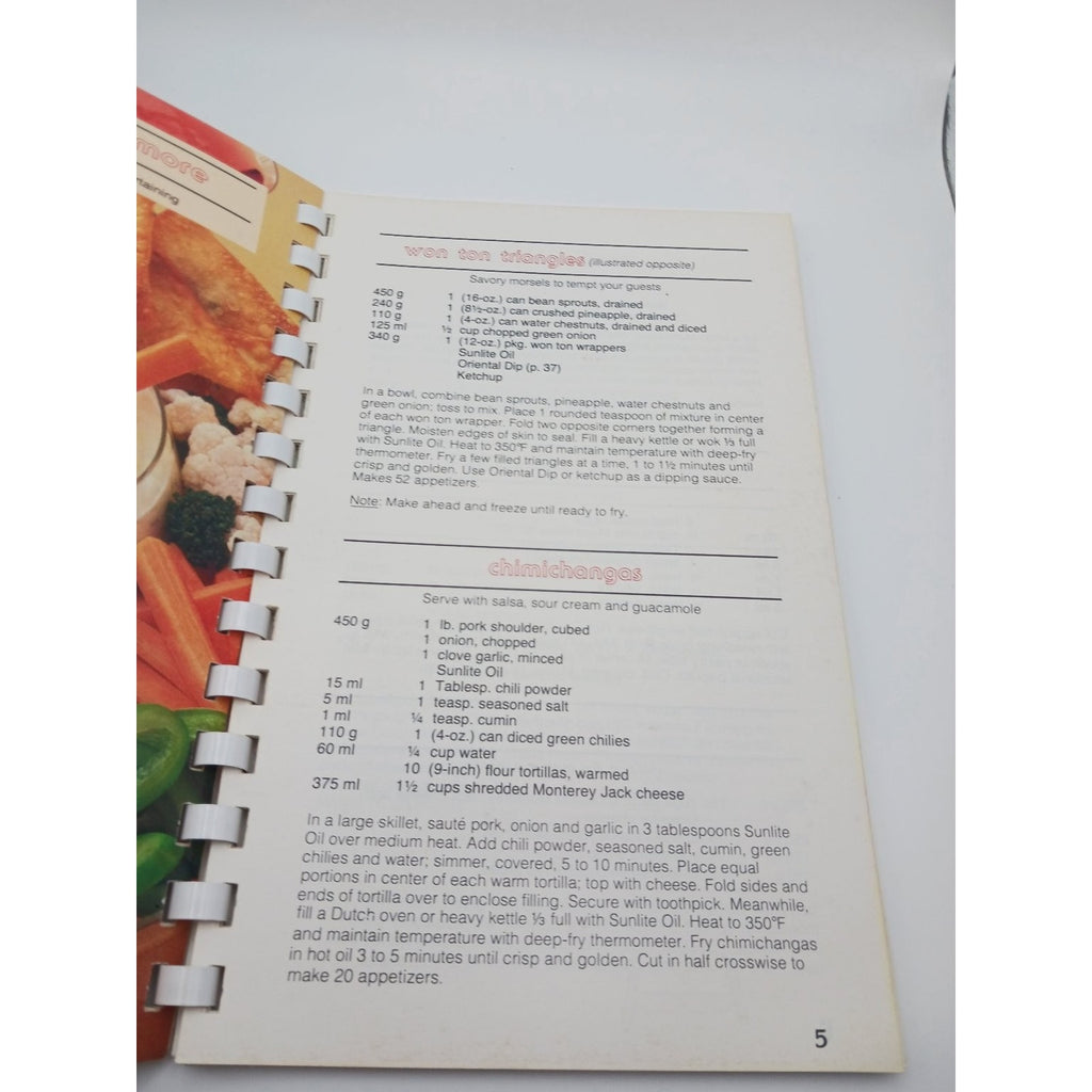 Sunlite The Cooking Lite Feeling Right Cookbook Spiral Bound Recipes