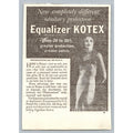 1933 Equalizer Kotex Vintage Print Ad Sanitary Protection Ephemera Woman 1930s