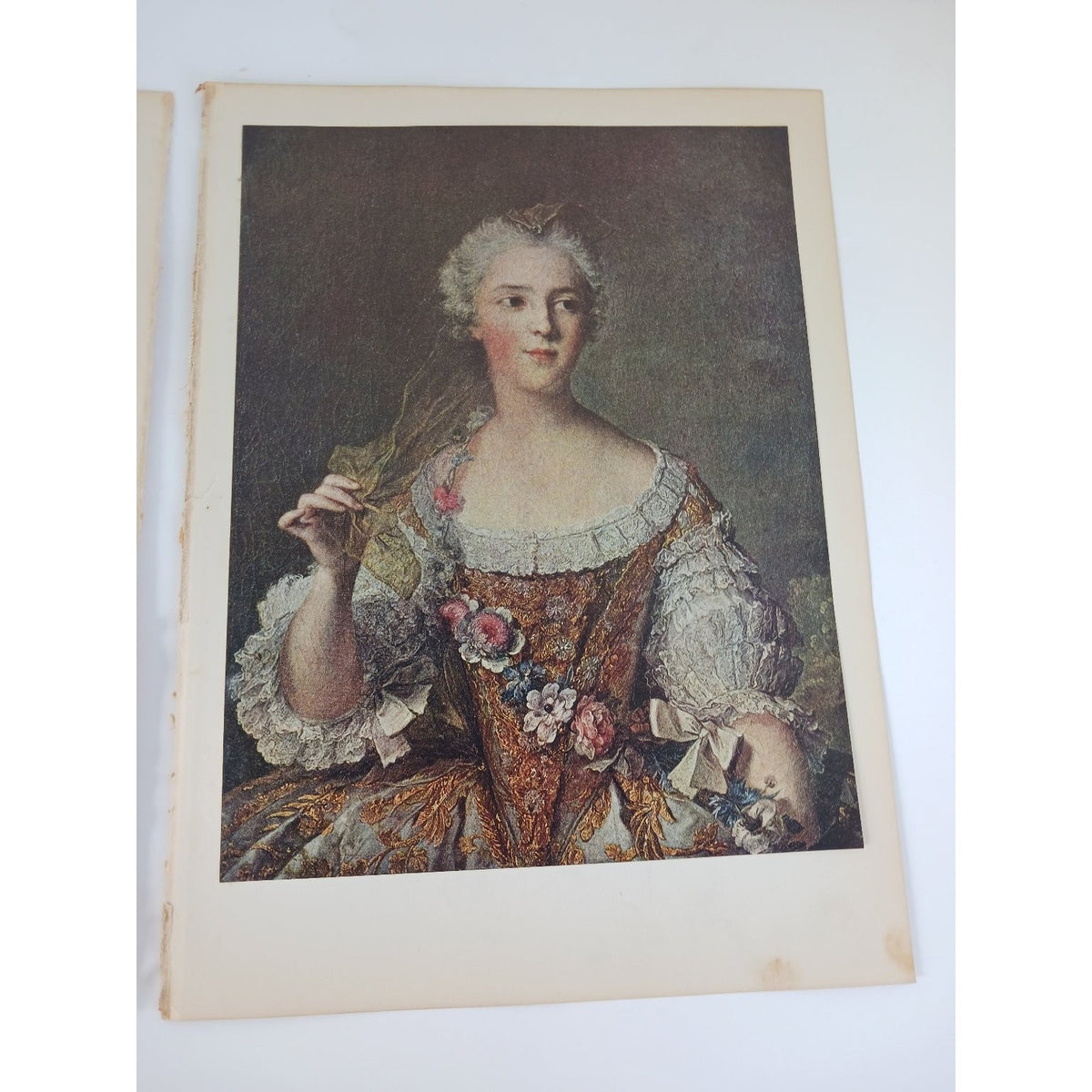 1939 Jean Marc Nattier Portrait of Madame Sophie Lithograph Art Print Book Plate