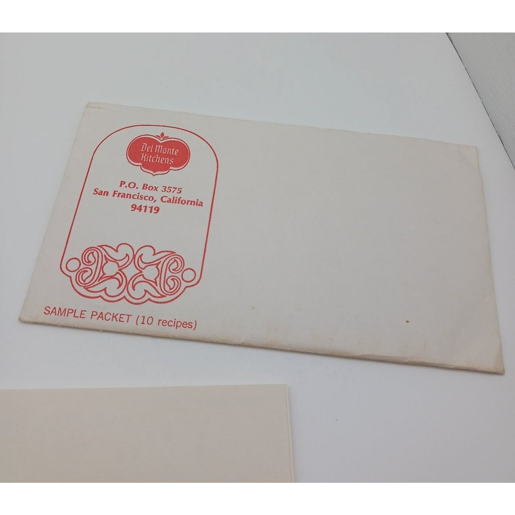 Vintage 1972 Del Monte Kitchens Recipe Card Sample Packet 10 Recipes Ephemera