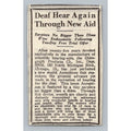 1930 Chicago Acousticon Hearing Aid Print Ad Dictograph Products Ephemera