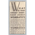 1931 Womrath's Library Chicago Bookstore Ad 1930s Ephemera Clipping