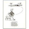 Mary Had a Little Lamb Vintage Kids Art Print Unsigned Black & White MCM