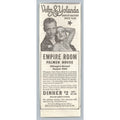 1933 Veloz & Yolanda Dance Team Chicago Palmer House Empire Room 1930s Ephemera