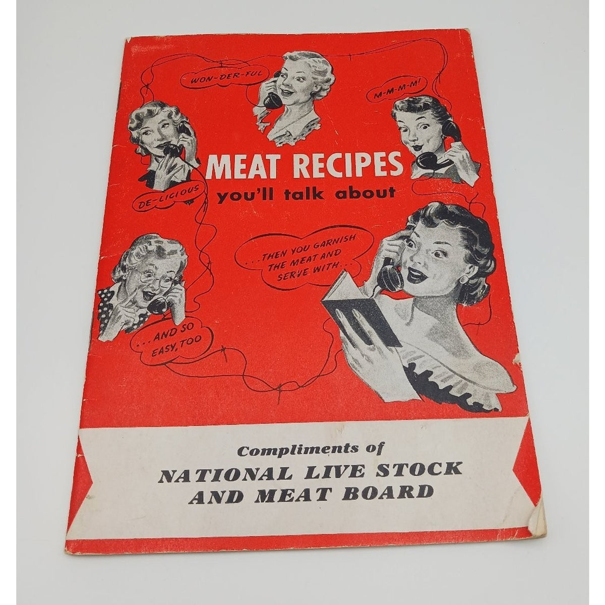 Vintage 1952 Meat Recipes You'll Talk About Booklet National Live Stock Board