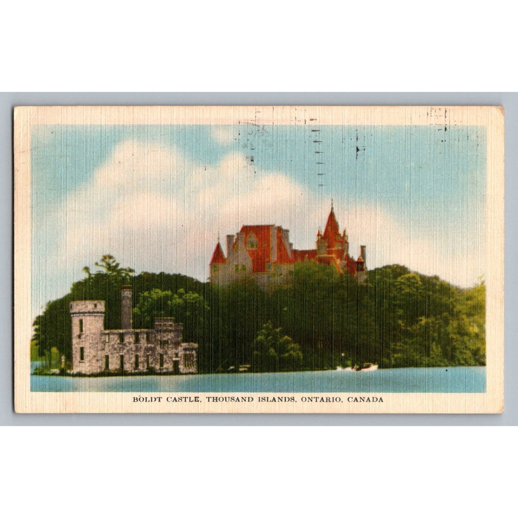 Boldt Castle Thousand Islands Ontario Canada Linen Postcard 1951