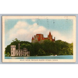 Boldt Castle Thousand Islands Ontario Canada Linen Postcard 1951