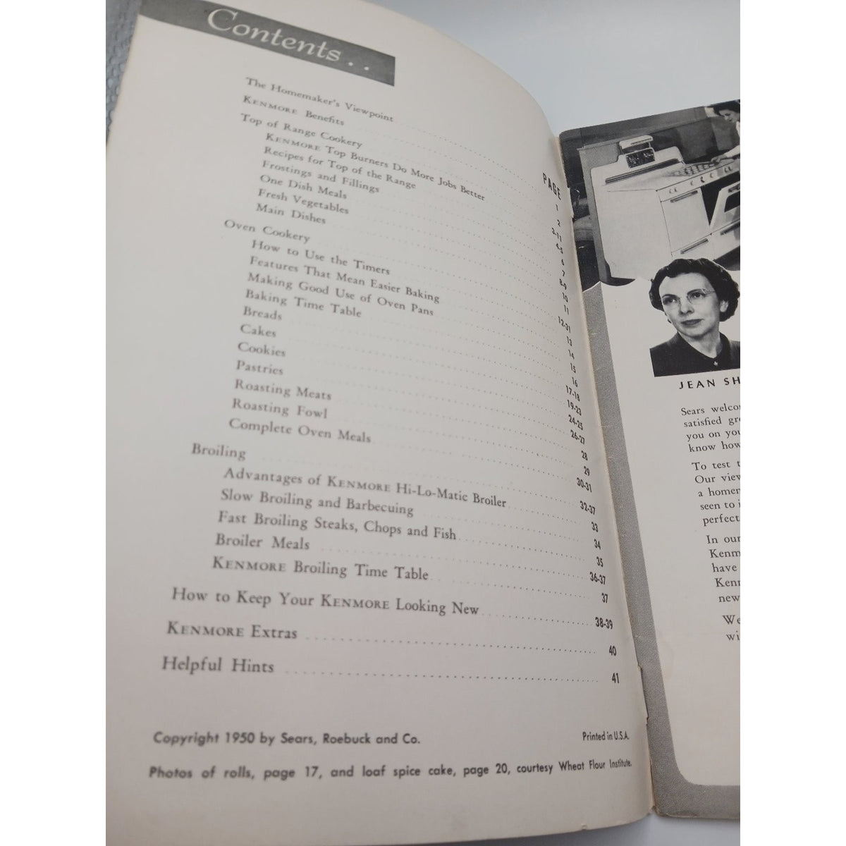 Vintage 1950 Kenmore Gas Cookery Recipe & Instruction Booklet Sears