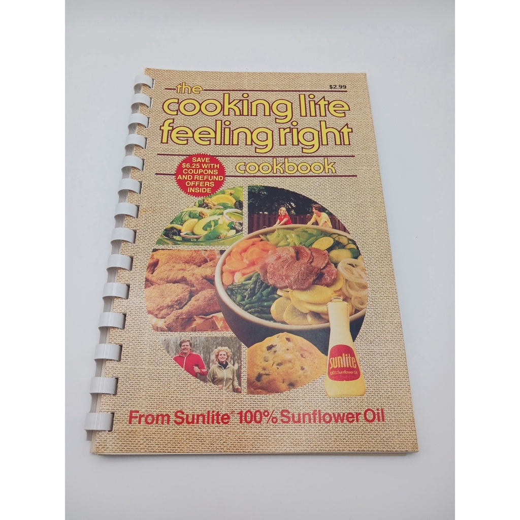 Sunlite The Cooking Lite Feeling Right Cookbook Spiral Bound Recipes