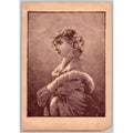 Antique c1880s Dressed For The Opera Tofano Book Plate Art Print Pretty Woman