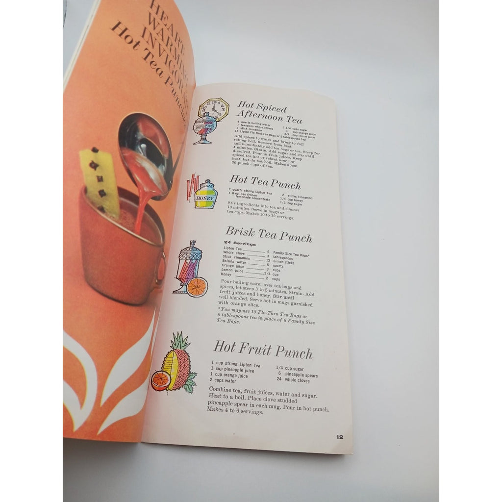 Lipton 33 New Tea Drinks Recipe Booklet Long Short Iced Hot Vintage MCM
